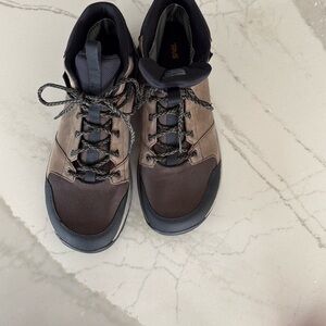 Teva Black and Brown Boots with Durable Sole and Leather Upper